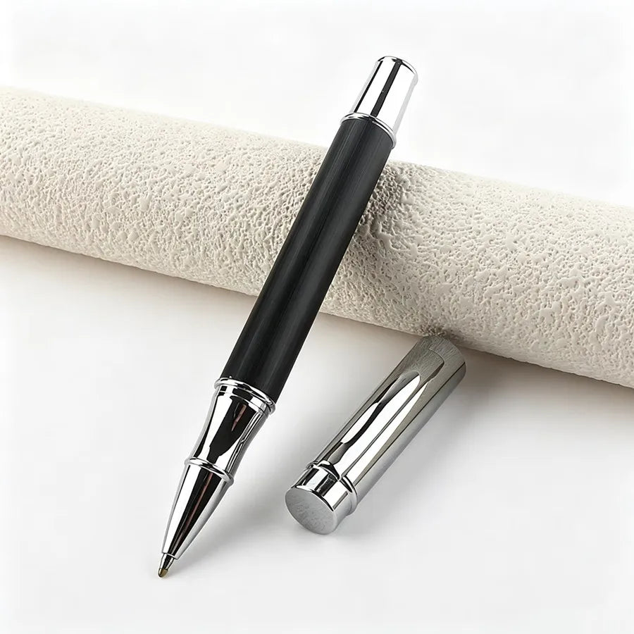 Metal Wood Grain Rollerball Pen Business Office Signature Pen 0.7mm Black Ink Gel Pen School Supplies Gift Quake 996-1