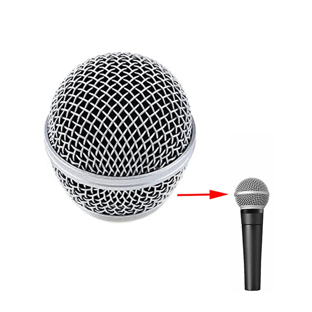 Microphone Grill Ball Mic Grille Cover Head Replacement For SM58 Wireless Mic Quake