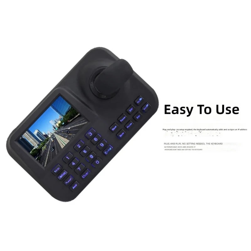 Advanced 3D Joystick PTZ Controller Equipped with 5 Inch Display Camera Control Unit ABS & Metal for Security Systems K1KF Quake