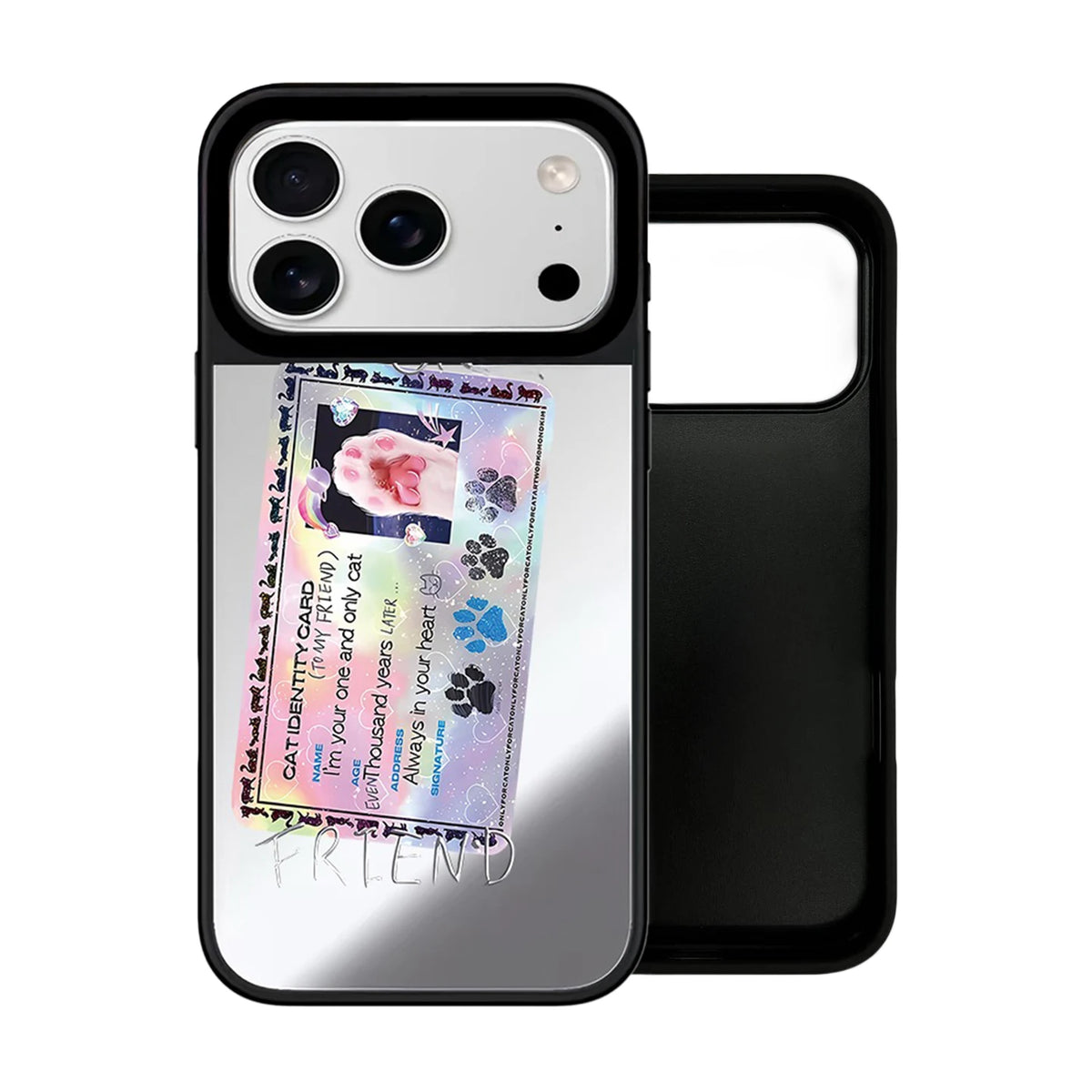 6090450 Mirror Surface Magnetic Phone Case Cover for IPhone 13 14 15 16 17 18 Pro Max Case Multicolor Quake mirror (no magsafe) iPhone 18 Pro Max