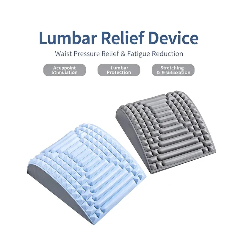 Back Stretcher Lumbar Support Device Neck Waist Muscle Relaxer Spine Corrector Back Opening Stretch Massage Tool for Pain Relief Quake