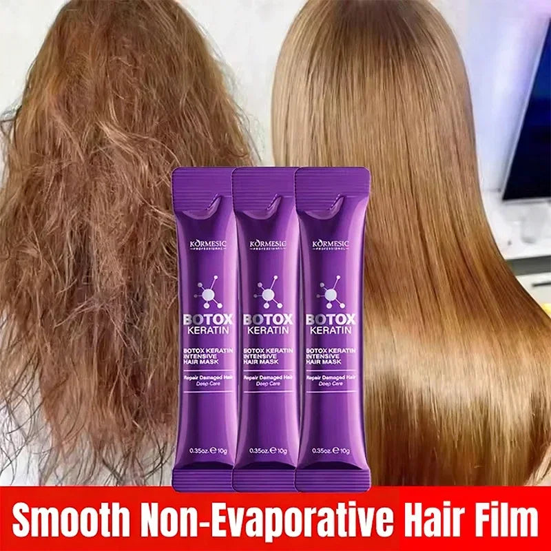 Hair Mask 5 Second Magical Keratin Repair Damaged Frizzy Hair Soft Smooth Shiny Nutrition Deep Moisturize Hair Treat Care Produc Quake only 3pcs-10g