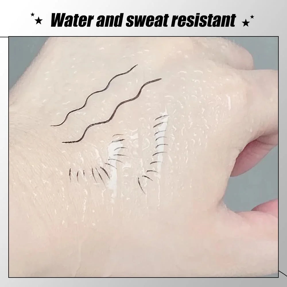 Lower Lash Stamp,2-in-1 Waterproof Sweatproof Eyeliner with Individual Liquid Eyeliner Reusable Eyelash Stamp Set Makeup Quake