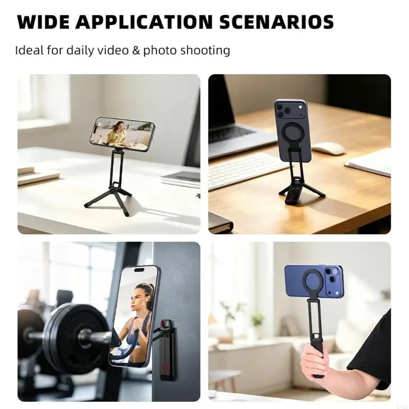 Foldable Phone Stand and Handheld Grip for Compatible Phones with Adjustable Joints, Desk Support, Integrated K1KF Quake