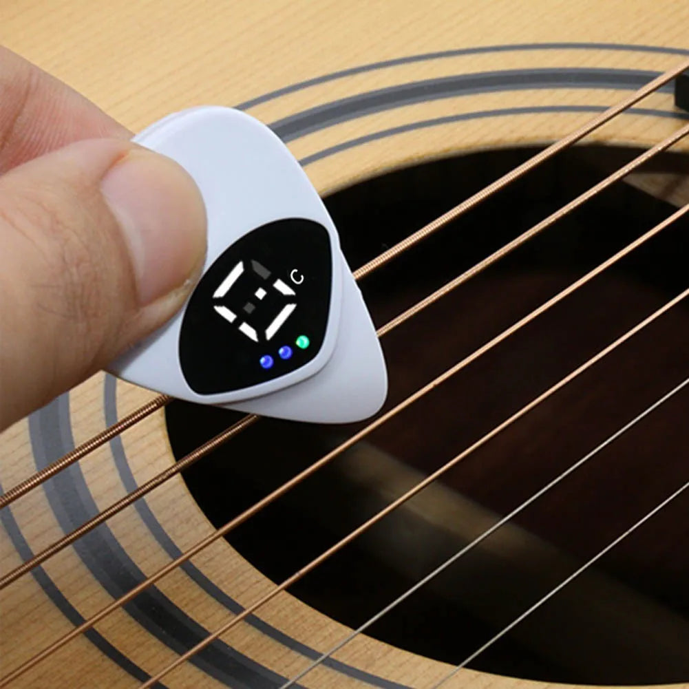 2-in-1 Guitar Picks Tuner Tunning For Acoustic Electric Guitar Bass Mandolin Muscial Instrument Accessories Guitar Tuner Quake