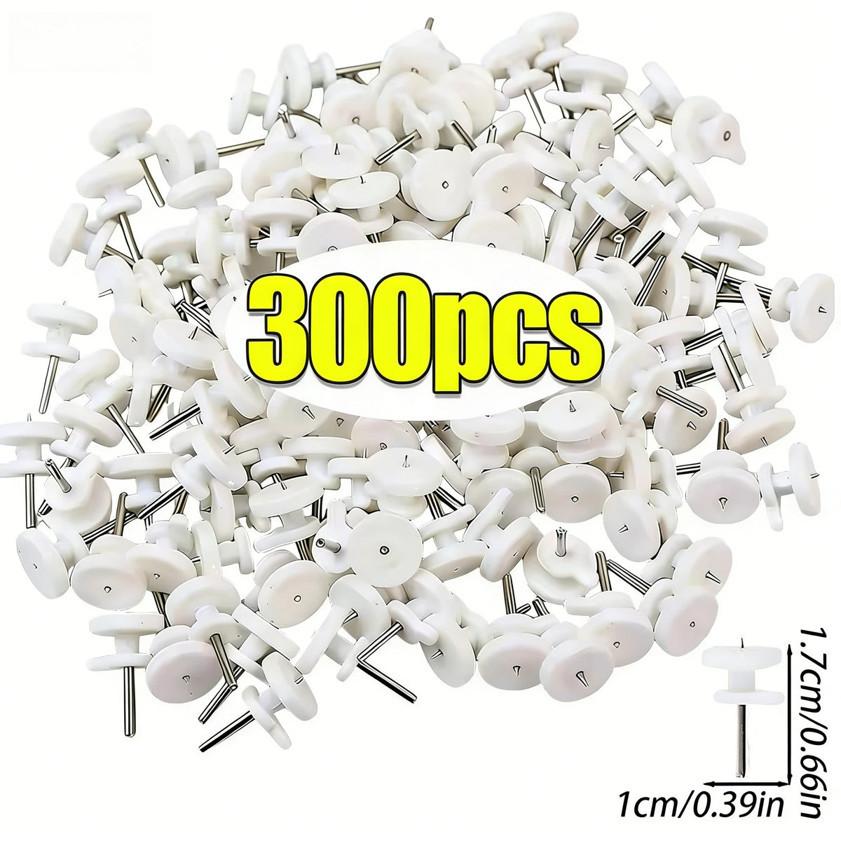 300/50PCS White Traceless Wall Nail Hooks Mini Invisible Nail Photo Clock Painting Picture Hangers Hooks Home Decor Accessories Quake 300PCS