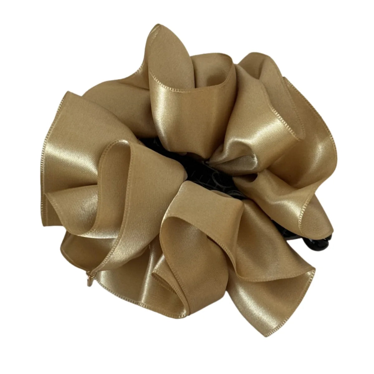 Korean Satin Flower Banana Clip Fashion Elegant Ponytail Clip for Women Girls Back Head Ponytail Hairpin Female Hair Accessories Quake