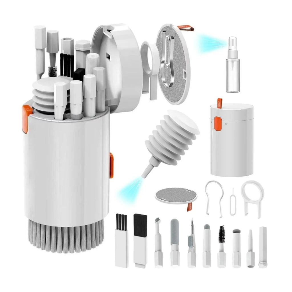 Cleaning Tool Set Is Suitable for iPhone Charging Ports and Crevice Brushes, AirPods Cleaning Sticks, Computer Keyboard Brushes, Quake White