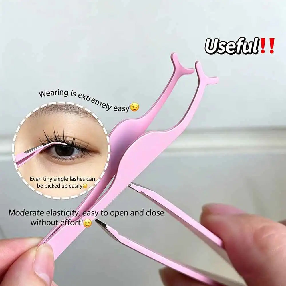 1 Pc False Eyelashes Applicator Fake Eye Lash Makeup Tools TweezerAuxiliary Curler Mink Eyelashes Professional Tweezer Tools Quake