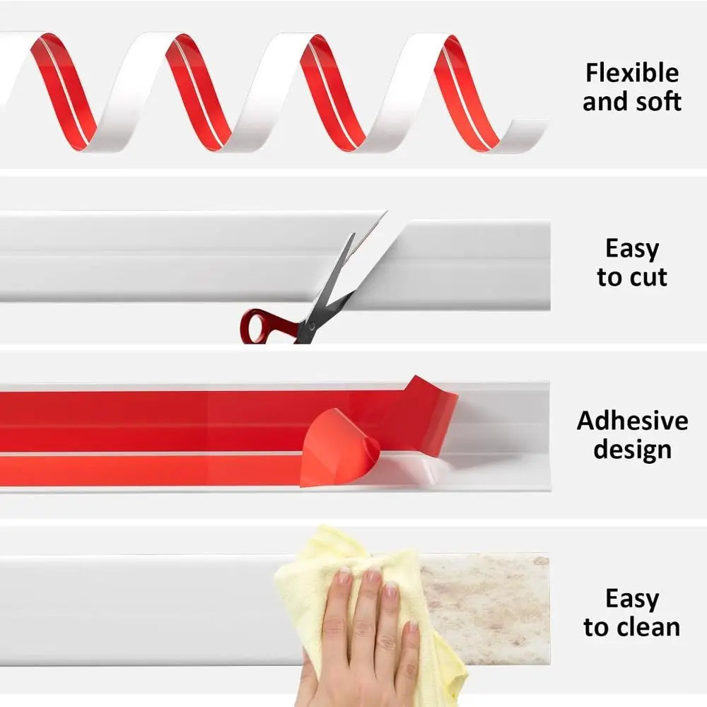 High Quality Self Adhesive Wall Corner Protector Peel and Stick Flexible Caulk Strip 3m Edge Guards Countertop Quake