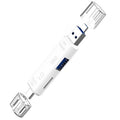 New 5 in 1 Multifunction USB 2.0 Type C USB Micro USB SD TF Memory Card Reader for Android Computer Dock OTG Type C Adapter Quake White