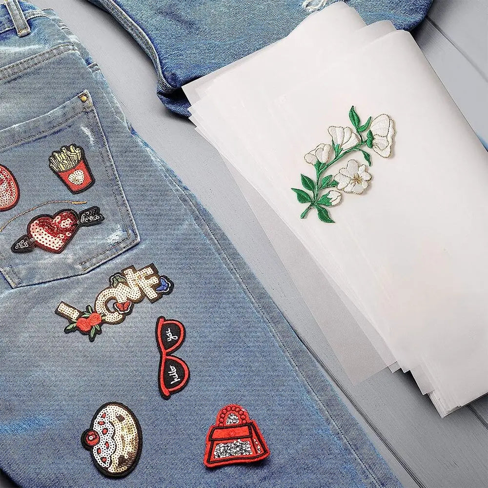 DIY Iron-on Patches Handmade Self Adhesive Water Soluble Paper Sewing Supplies Blank Hand Sewing Stabilizers Quake