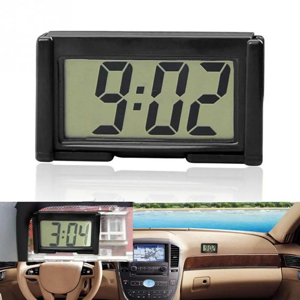 Digital Car Clock Small Car Dashboard Clock Self Adhesive Stick Mini Digital Clock Car Accessories For Vehicles Accessories Quake
