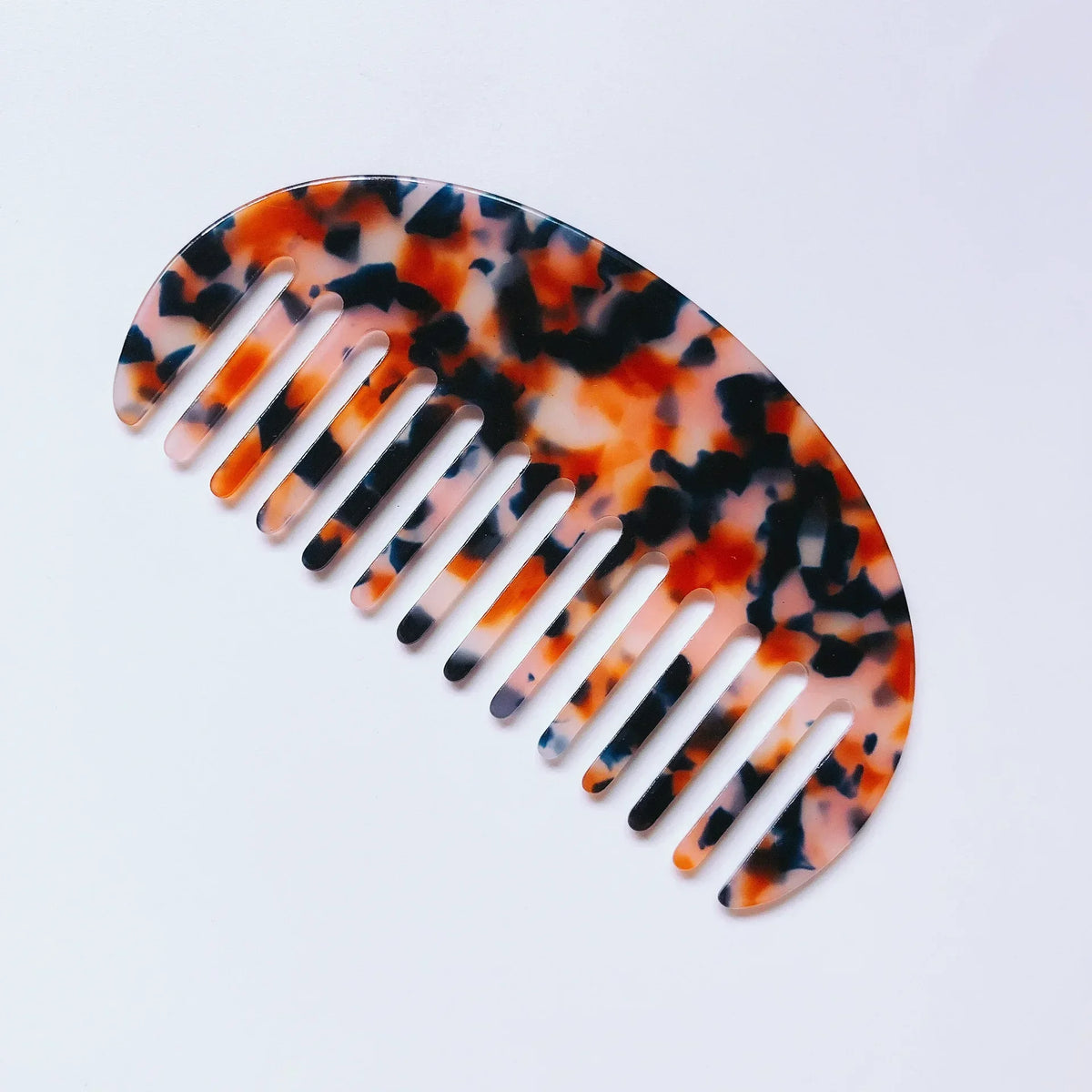 Wide Teeth Acetate Hair Combs Anti-static Massage Hair Brush Hairdressing Colorful Hairdress Salon Styling Traveling Accessories Quake NO.32 12x5.9cm