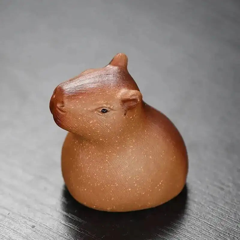 Zisha Tea Pet Animal Capybara Healing Cute Adorable Small Ornament Desktop Decoration Quake