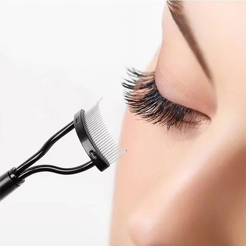 Eyelash Brush Lash Stainless Steel Eyelash Portable Comb Mascara Curl Eye Combing Tools Eyelash Curler Makeup Lash Separator Quake