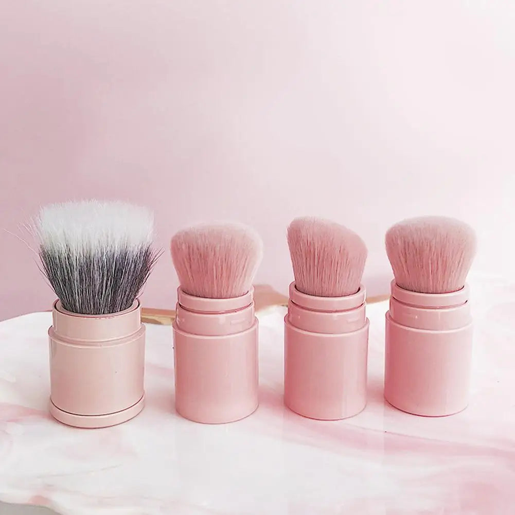 Portable Mini Retractable Blush Brush Soft Loose Powder Foundation Makeup Brush Multi Functional Beauty Makeup Tool Quake
