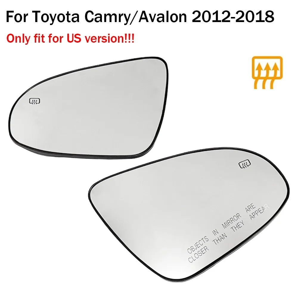For Toyota Camry 2012-2017 1x Left Right Side Rear View Lens Split Mirror Heated Door Glass Rearview Accessories Vehicle Parts Quake