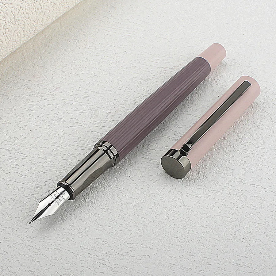 Business 6052 Metal Fountain Pen Matte Barrel Iridium EF 0.38mm Ink Pen Office Business Writing Gift Ink Pen Quake