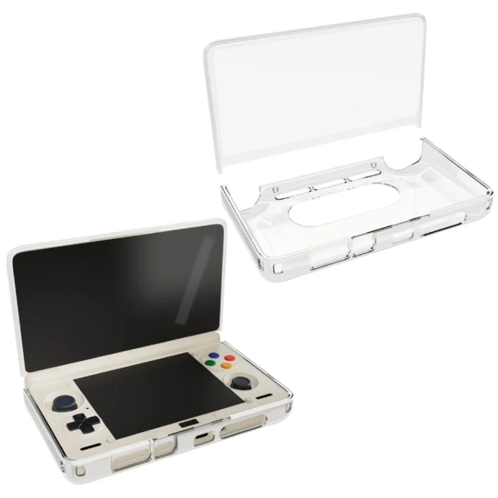 For AYN THOR Flip Protective Cover Clamshell Console Transparent TPU Case Full Wrap Anti Scratch Shockproof Gaming Accessory Quake