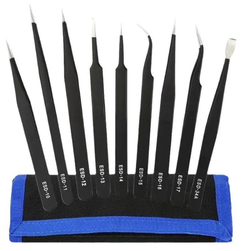 Elbow Straight Head Pointed Tweezers Model Making Tool Multi-Functional Tweezers Models Diorama Kit Hobby Toys Makeup Tool Kits Quake