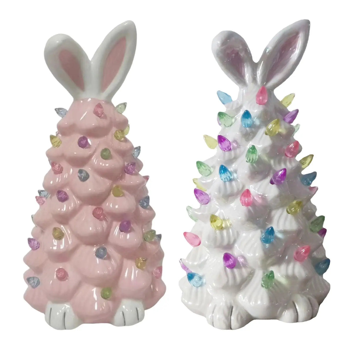 Lighted Bunny Easter Decoration Easter Ornament for Desk Beside Table Living Room Shelves NightStand Bedroom Mantle Countertop Quake