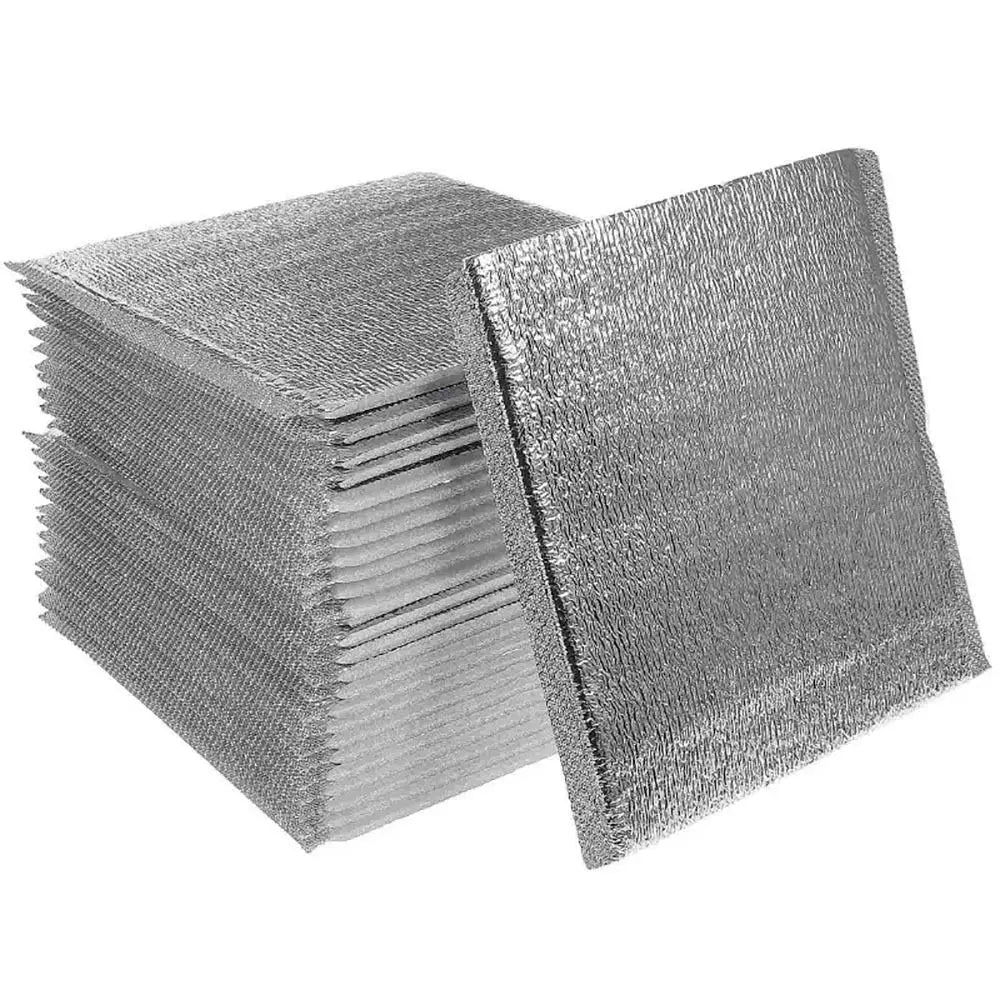 50Pcs/Pack Ice Cold Warm Aluminum Foil Bag Delivery Carrier Food Thermal Insulation Bag Drink Storage Packing Cooler Bag Quake