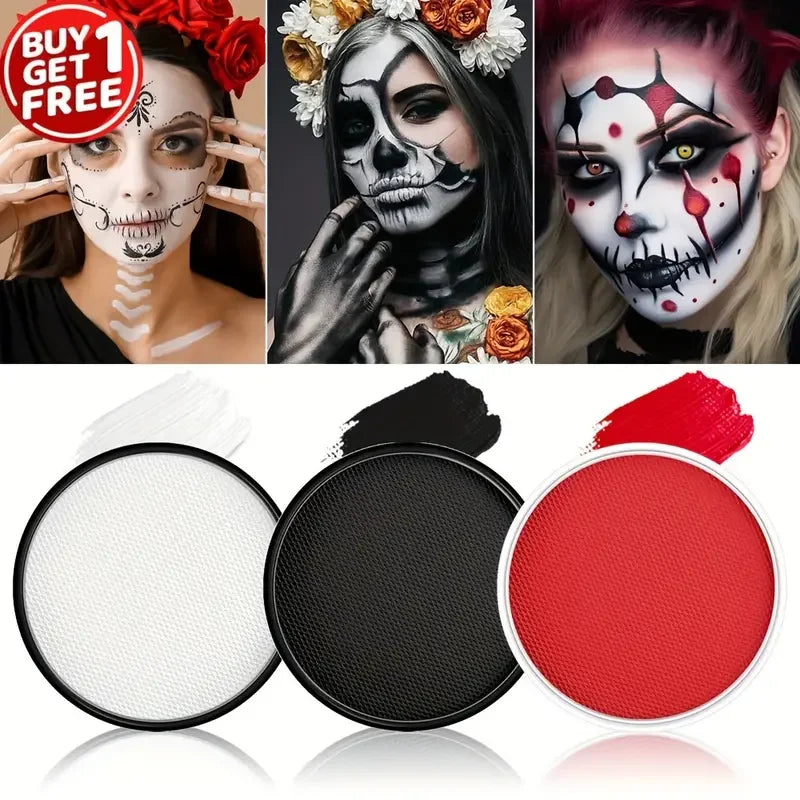 30G Water Monochromatic Body Paint Black And White Matching Makeup Face Paint Halloween Party Waterproof Makeup Body Painting Quake