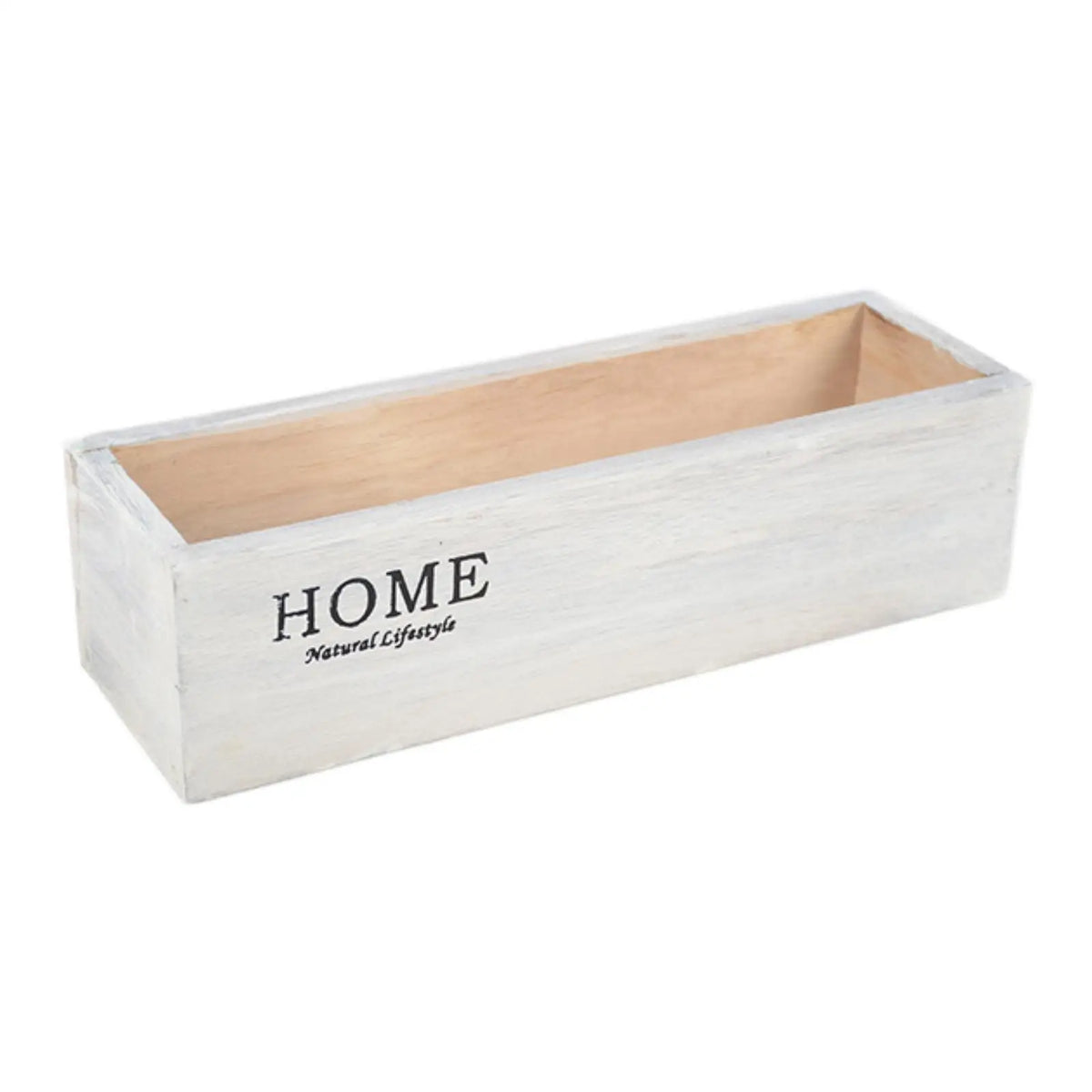 Wooden Planter Box Tabletop Table Centerpiece Vintage Home Decor Rustic Multifunctional Storage Tray Micro Landscape Flowerpot Quake White
