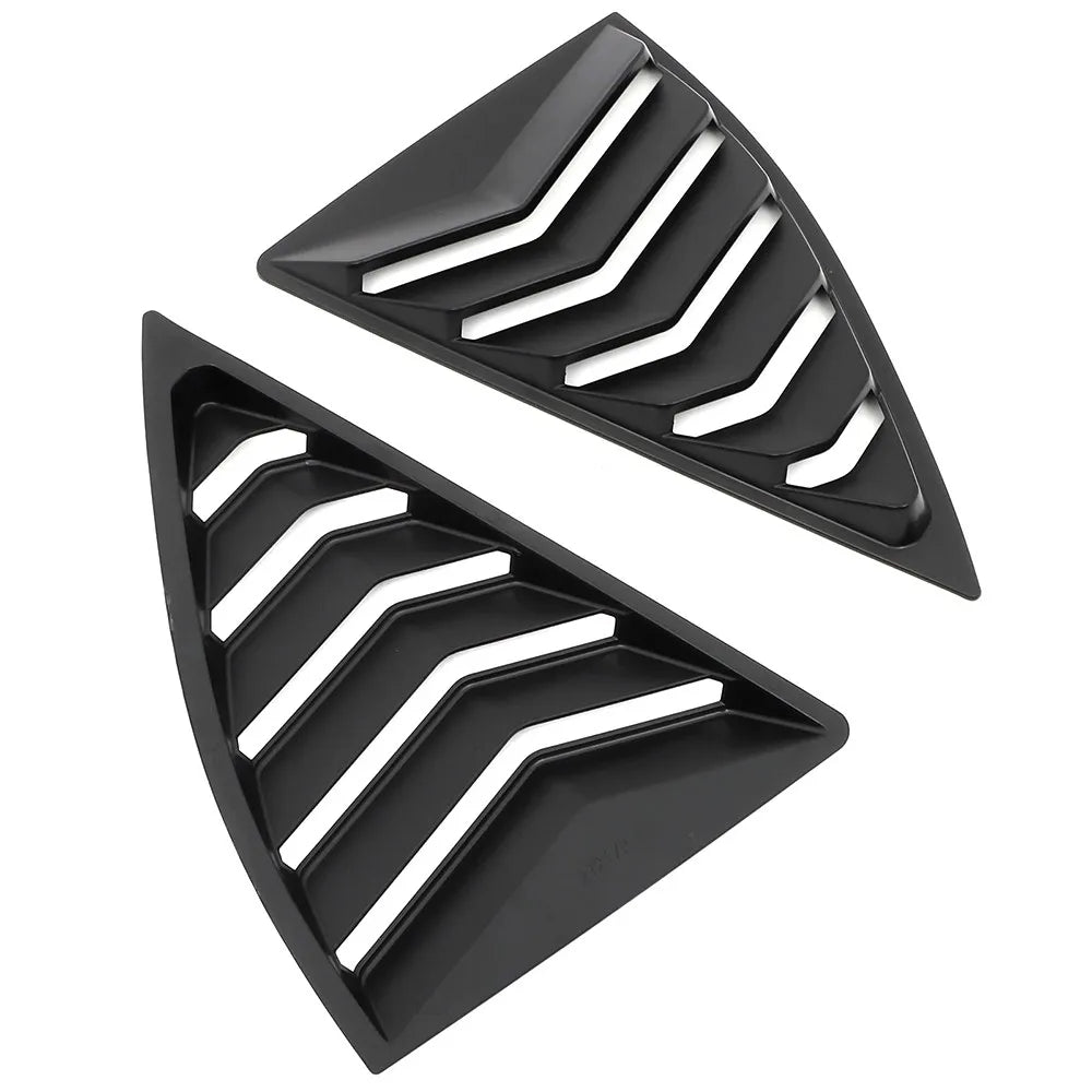 For Chevy Camaro 2009-2015 Car Rear Louver Window Side Shutter Cover Trim Sticker Vent Scoop ABS Carbon Fiber Black Accessories Quake