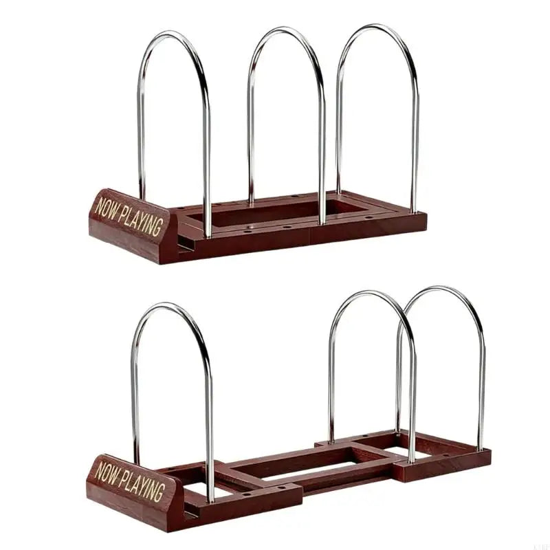 Sophisticated Album Holder With metal Finishes Stores 50 Records Vertically To Avoid Warping K1KF Quake