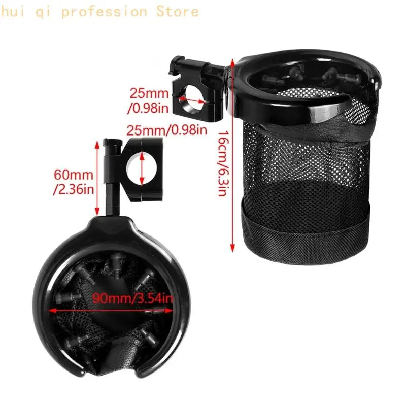Clamp On Motorcycle Cup Mount with Mesh for Quick Access H8WE Quake