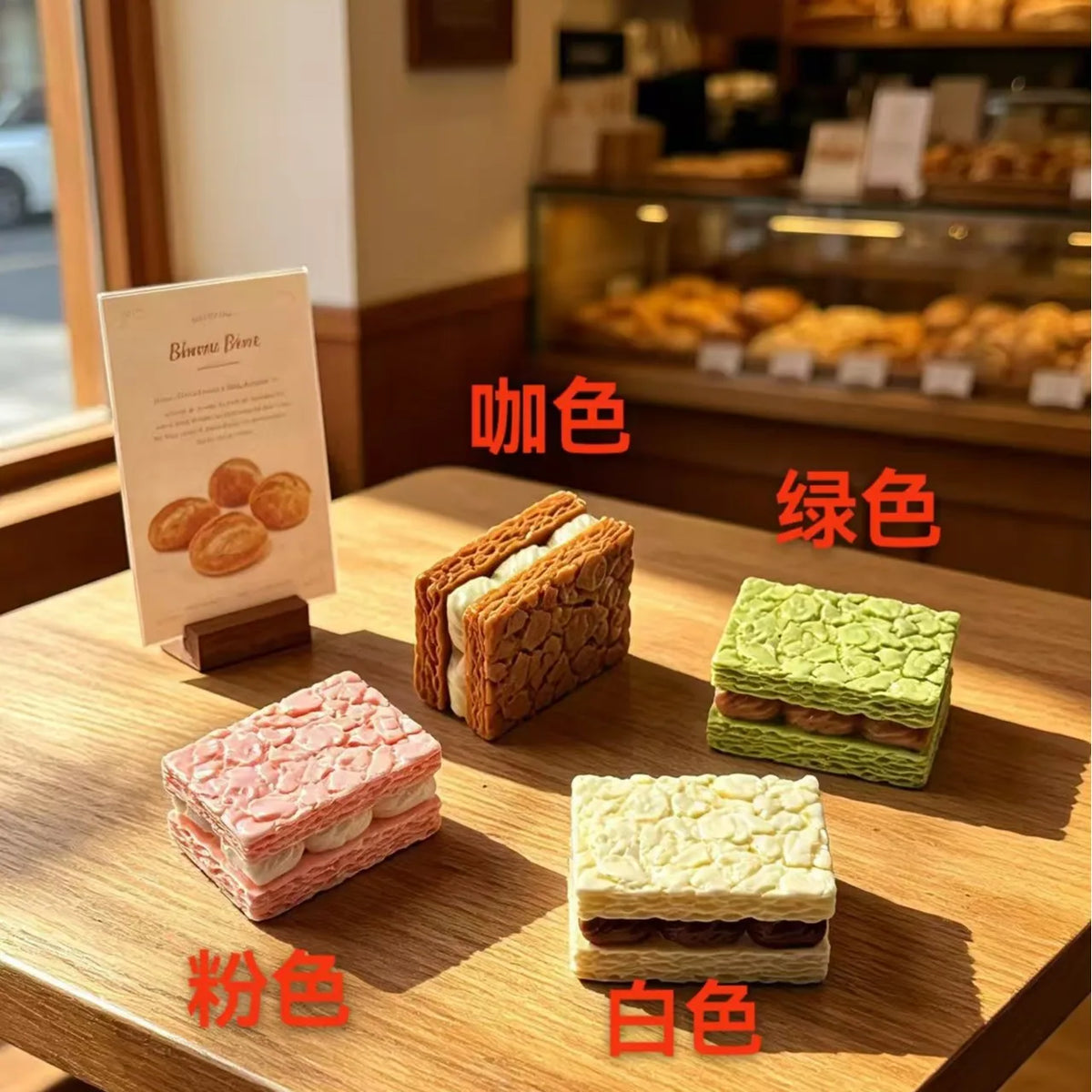 10pcs Sweet Sandwich Cake Resin Simulated Food Play Toys DIY Accessories Micro Landscape For Kitchen Ornament Doll House Decor Quake
