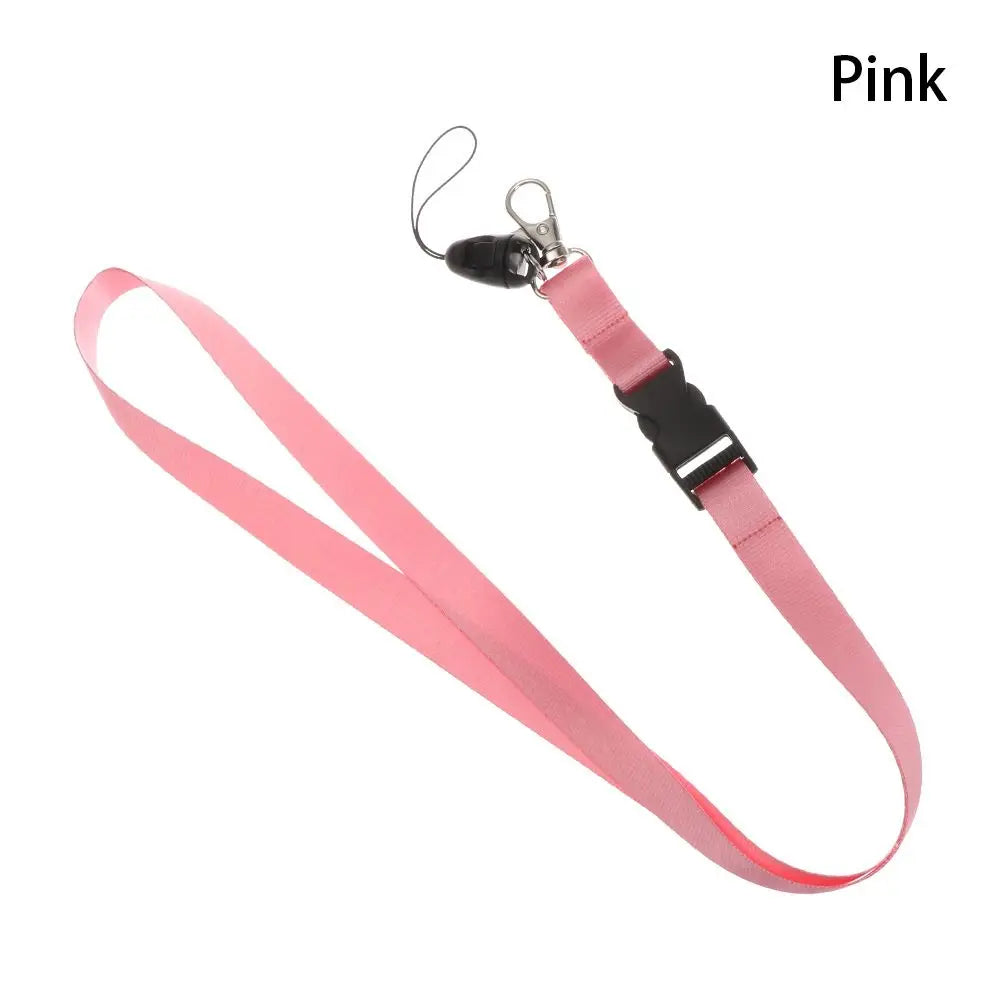Cute ID Card Rope Fashion Mobile Phone Lanyard Mobile Phone Straps Neck Strap Keys Gym Holder Quake Pink