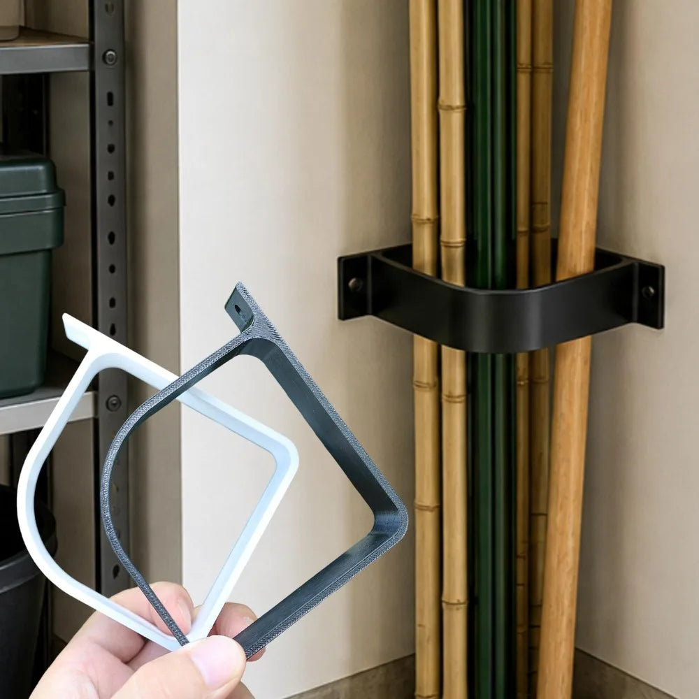5/1PCS Wall Mounted Corner Tool Storage Rack Heavy Duty Space Saving Tool Storage Bracket Plastic Pole Organizer Rack for Garden Quake