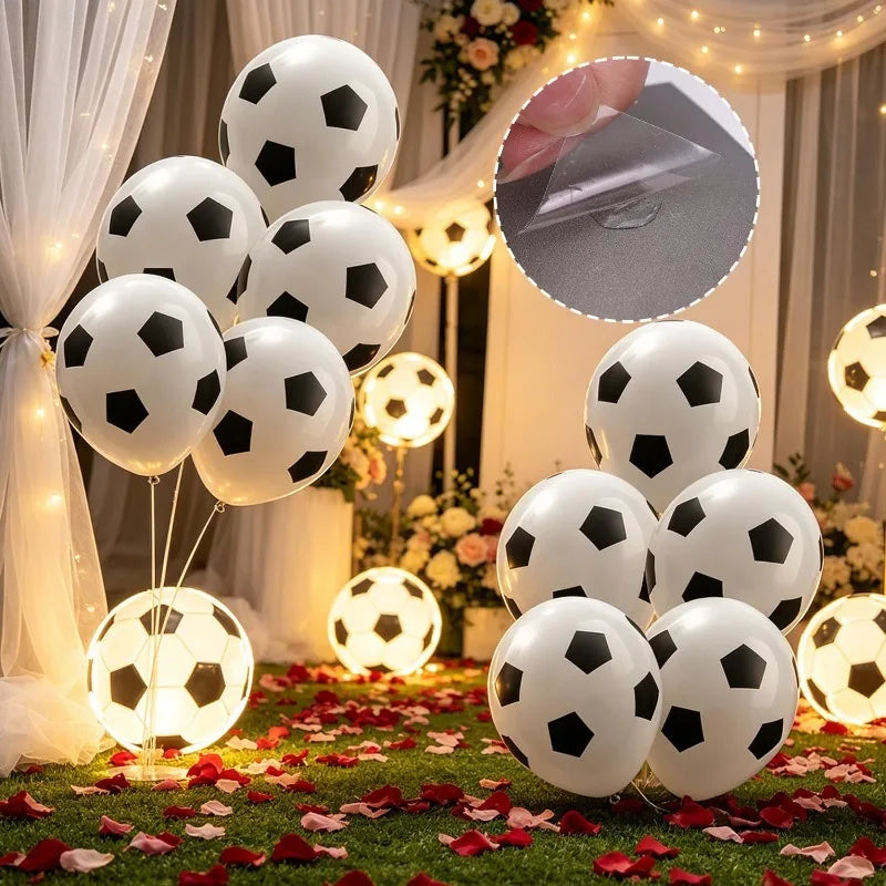 60/20PCS 12inch Latex Football Balloons Set Inflatable Soccer Balloon Kids Toys Sport Theme Party Supplies Birthday Decoration Quake