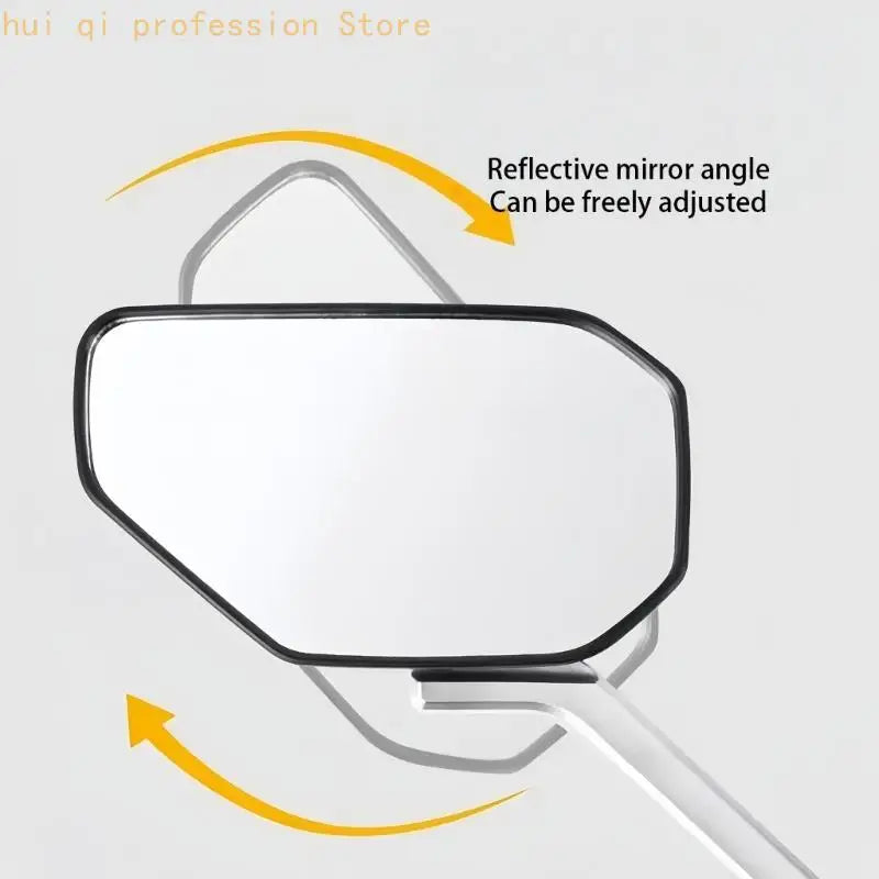 Motorcycle Safety Mirrors Wide View Design Adjustable 8mm Thread Easy Installation Electric Scooter Rearview Mirror H8WE Quake