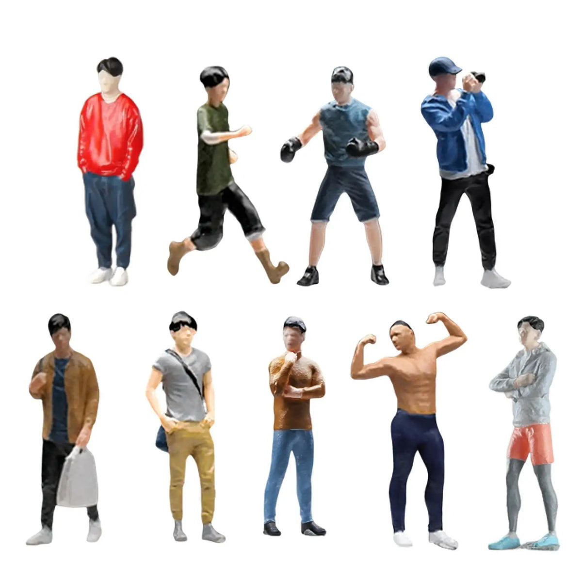 Mini Figure Model Birthday Gift Centerpiece Collectible Resin Ornament Artwork 1:64 Realistic Statue for Shelf Office Tea Room Quake