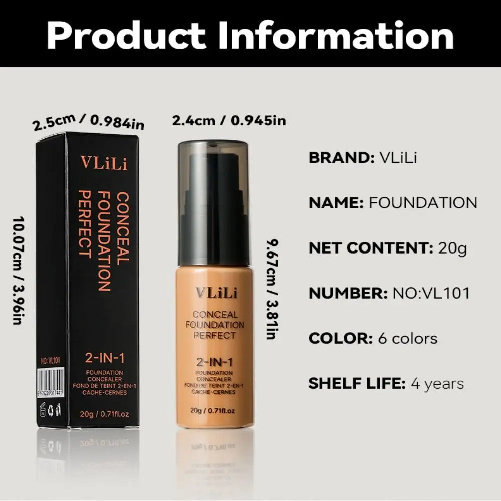 New Waterproof Liquid Foundation Oil-Control Full Coverage Face Foundation Cream Sweat Proof Matte Foundation Concealer Cream Quake