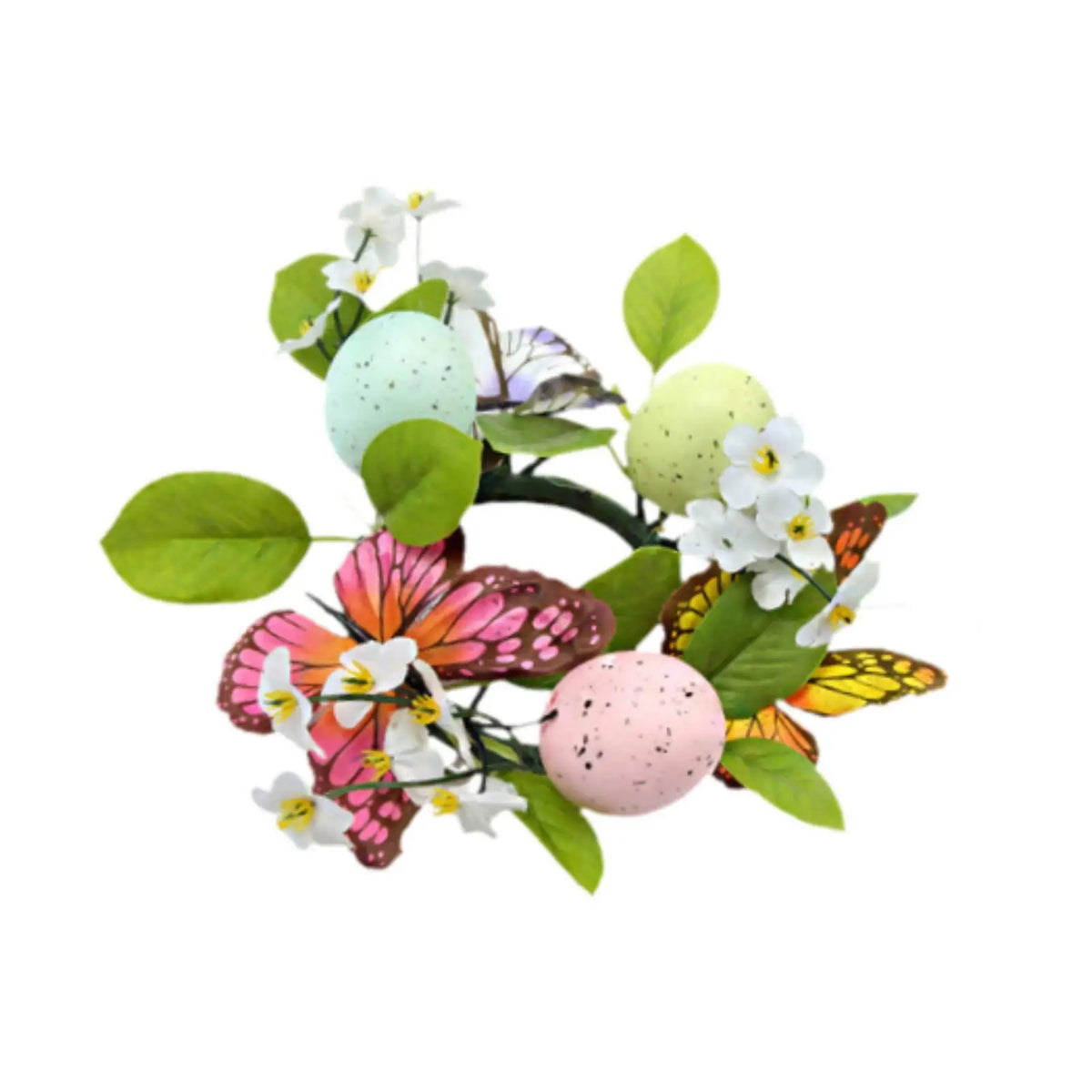 Small Christmas Candle Wreath Home Furnishing Xmas Gift Creative Artificial Centerpiece for Indoor Wedding Party Farmhouse Decor Quake Style C
