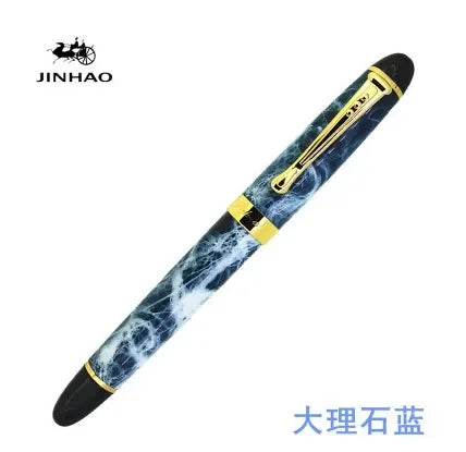New jinhao x450 Luxury High Quality Metal Black Ink Fountain Pen 0.5 mm Nib Pens School & Office Supplies Gift Quake 14