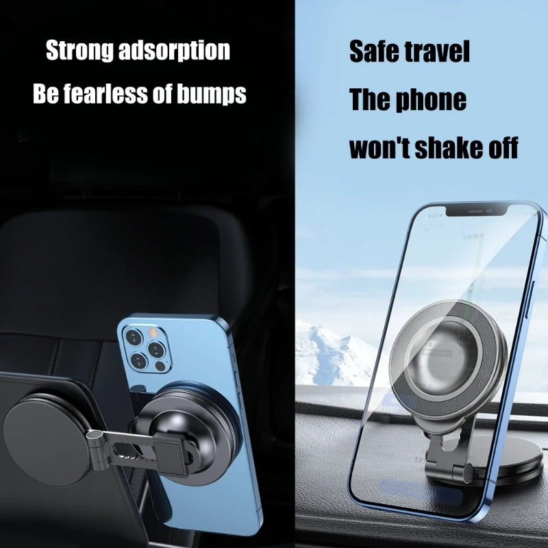 Magnetic Phone Mount with Folding Designings Portable Foldable Magnetic Phone Stand Mobile Phone Stand for Car Dashboard K1KF Quake