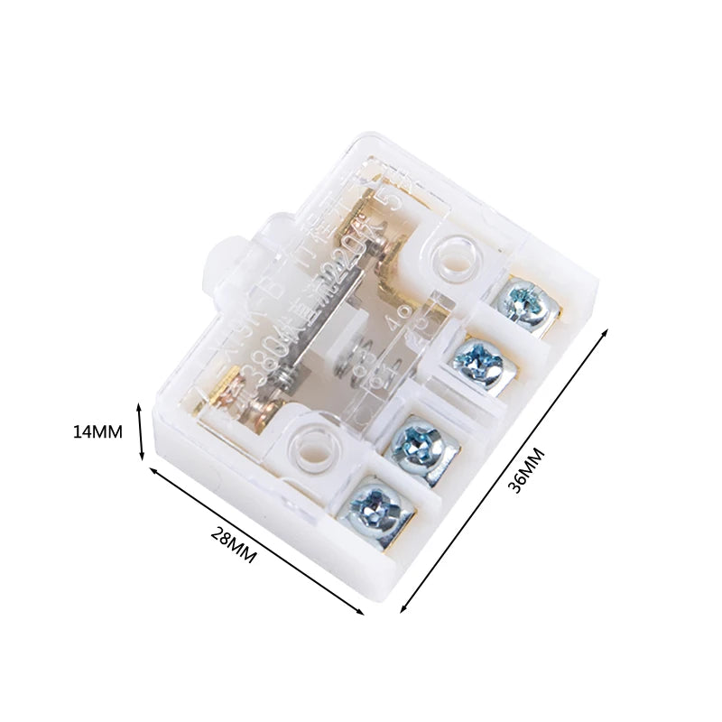 1PC White AC380V 5A Micro Stroke Micro Limit Switch LX19K-B Foot Switch Self-reset 120 Times/hour Quake
