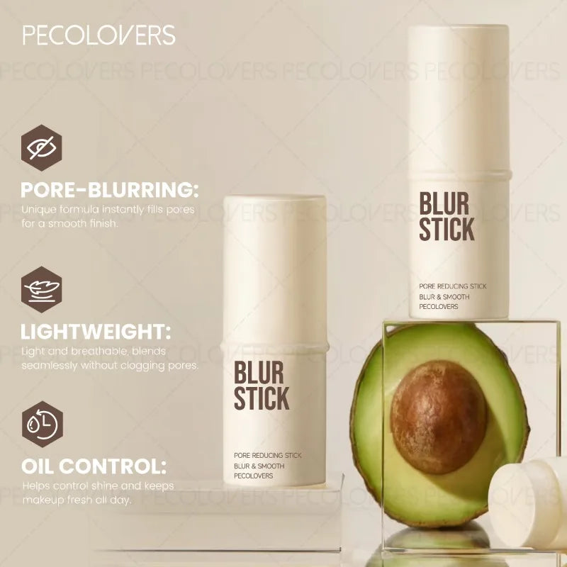 Invisible Pore Base Stick, Prep Base, Invisible Facial Pore Blemishes, Long-lasting and Natural, Waterproof, Facial Cosmetics Quake