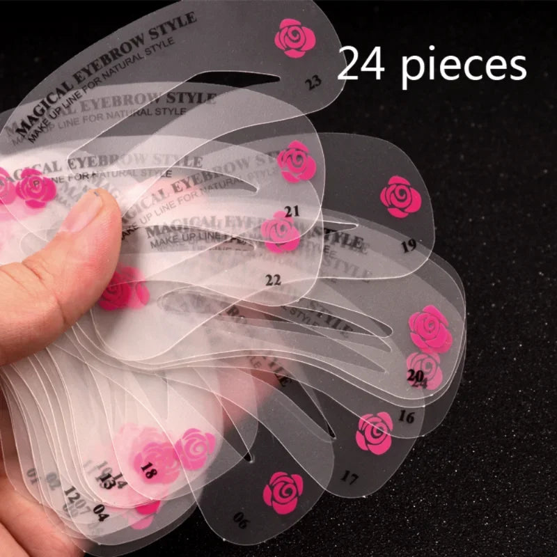New Reusable Eyebrow Shaper Brow Stamp Template Eyebrows Shape Set Eyebrow Stencil Eye Brow Women Make Up Tools Accessories Quake