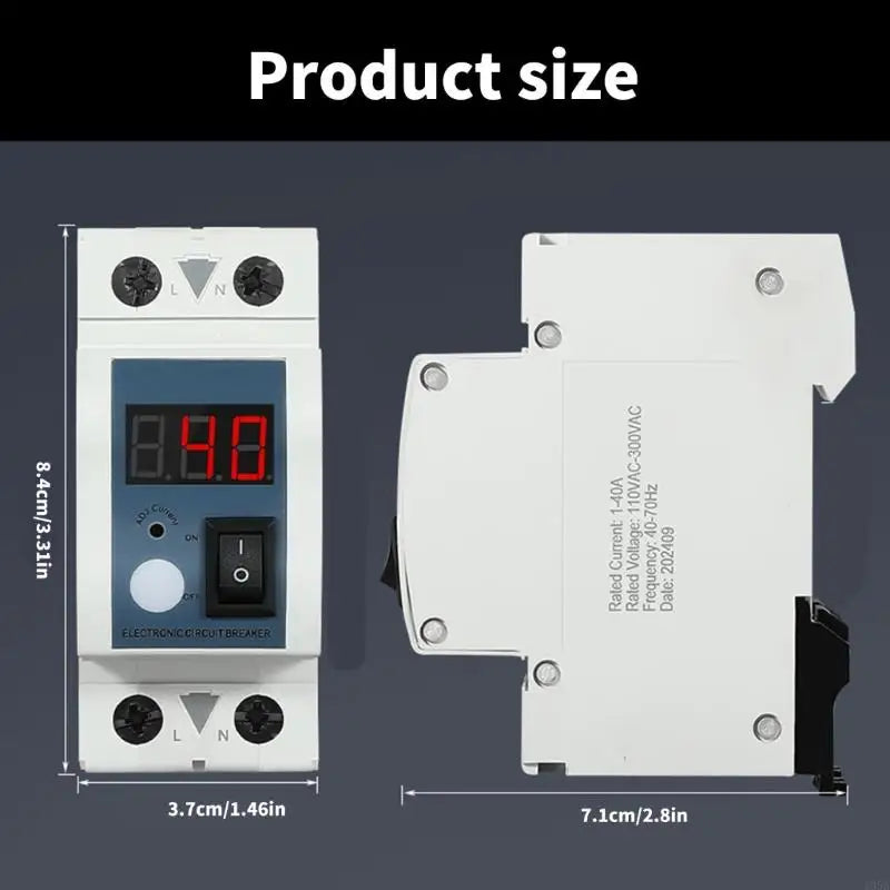 Adjustable Current Limiter 40A with LED Display & High Precisions Control Current Limiting Switches for Circuit Protections Quake