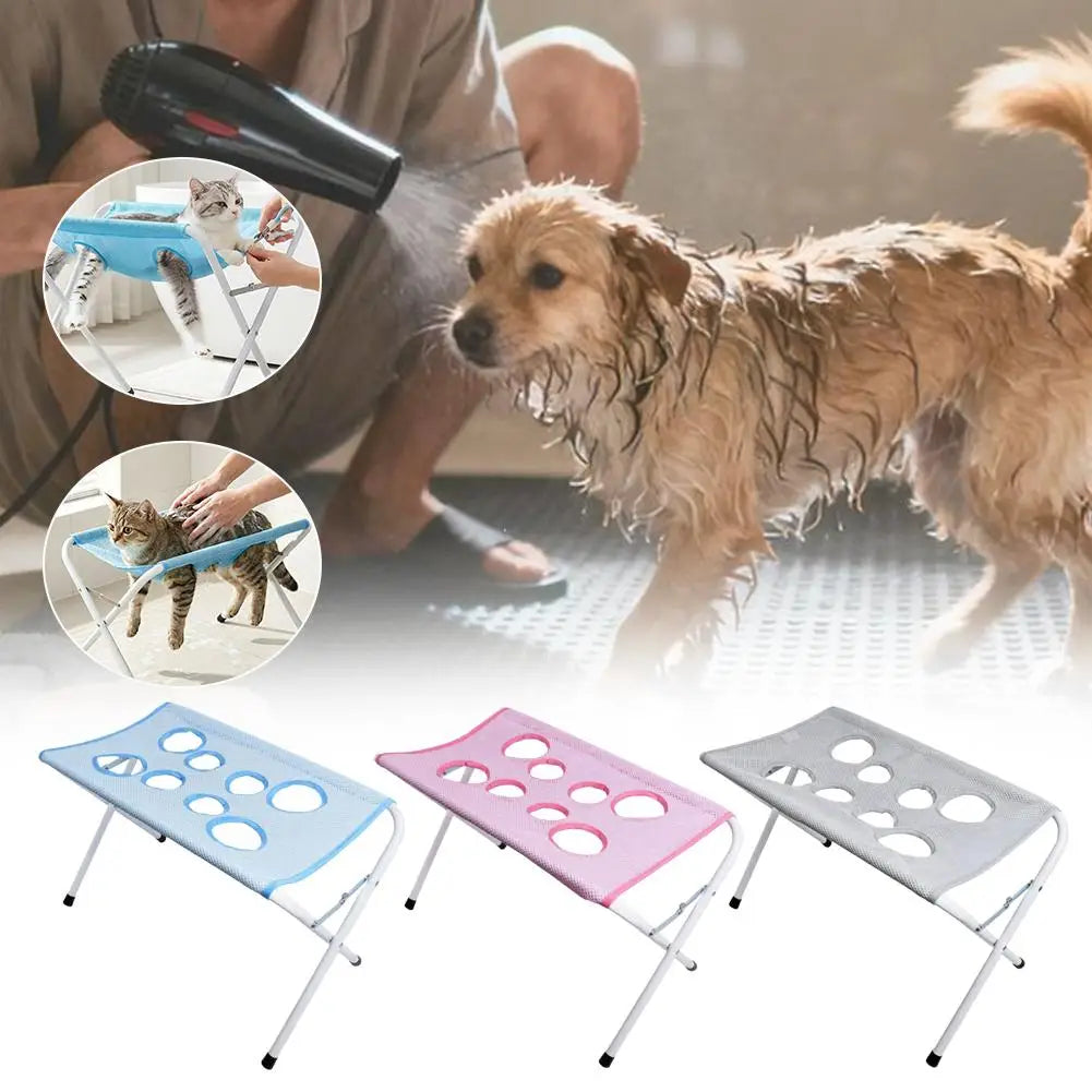 Foldable Pet Grooming Hammock Stand Portable Dog Grooming Table for Nail Trimming Ear Cleaning Small Dogs Home Pet Care Quake