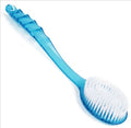 Plastic Back Body Bath Brush Bath Shower Scrubber Brushes with Handle Exfoliating Scrub Skin Massager Exfoliation Bathroom Brush Quake Blue Plastic