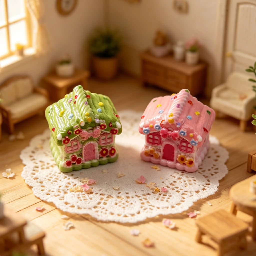 20Pcs Miniature Cute Woodland House Resin For Micro Landscape Simulation Desk Model DIY Play Toys Decor Dollhouse Accessories Quake