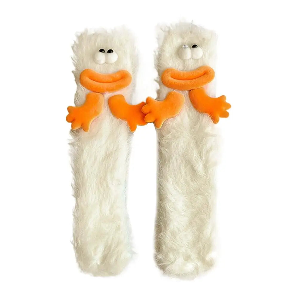 5 pairs animated Christmas sock ornaments Merry Christmas Gifts and Decorations for the Home Xmas Supplies for a Happy New Quake White